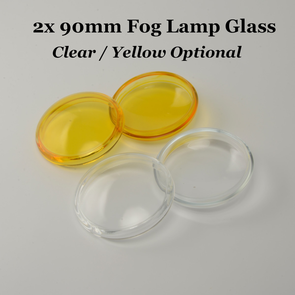 2 stuks 90 MM Auto Mistlamp Lamp Foglight Gehard Glas Cover Shade Cap Kappen Voor Renault Voor MITSUBISHI voor FORD