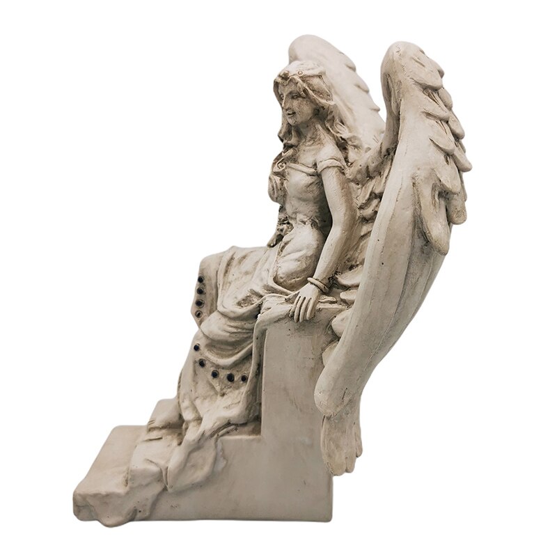 Figuras de hadas de ángel para el hogar, figuritas de resina para el jardín, accesorios de decoración artística D6