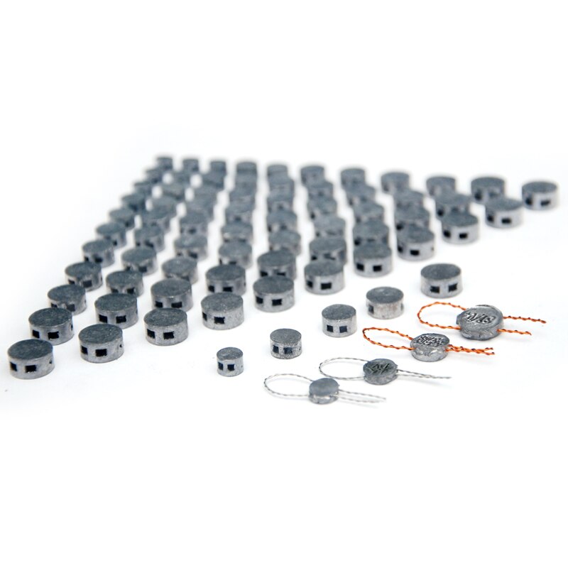 Sellos de seguridad sellados de plomo para prepago, 6x4, 8x5, 9x5, 10x5, 12x5, 15 unidades