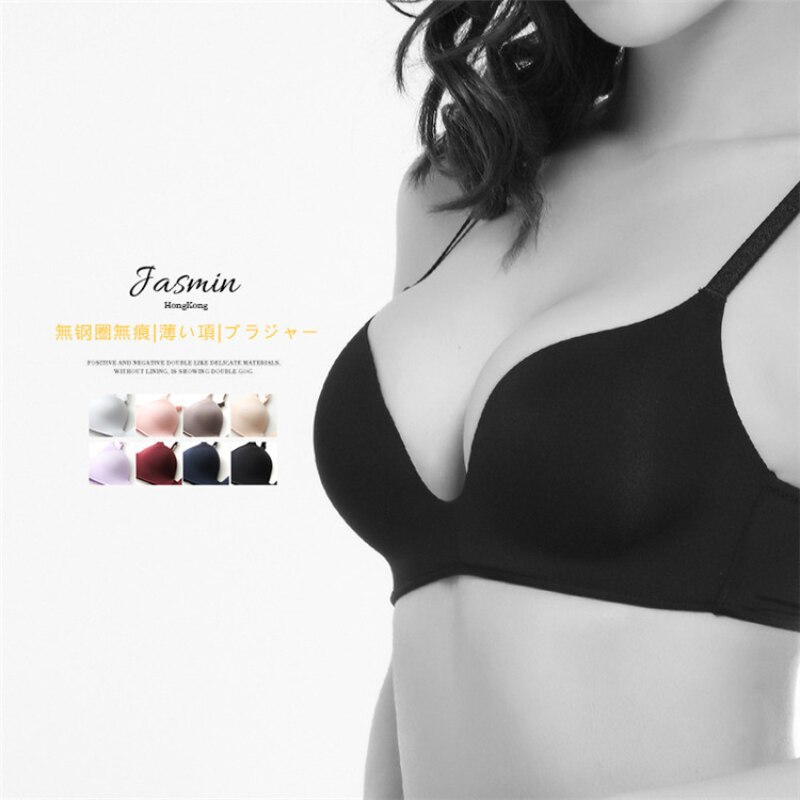 Seamless Bras for Women Push Up Bra No Wire Brassiere A B Cup Underwear Sexy Bra Three Quarters 3/4 Cup Lingerie Thin Soft Sexy