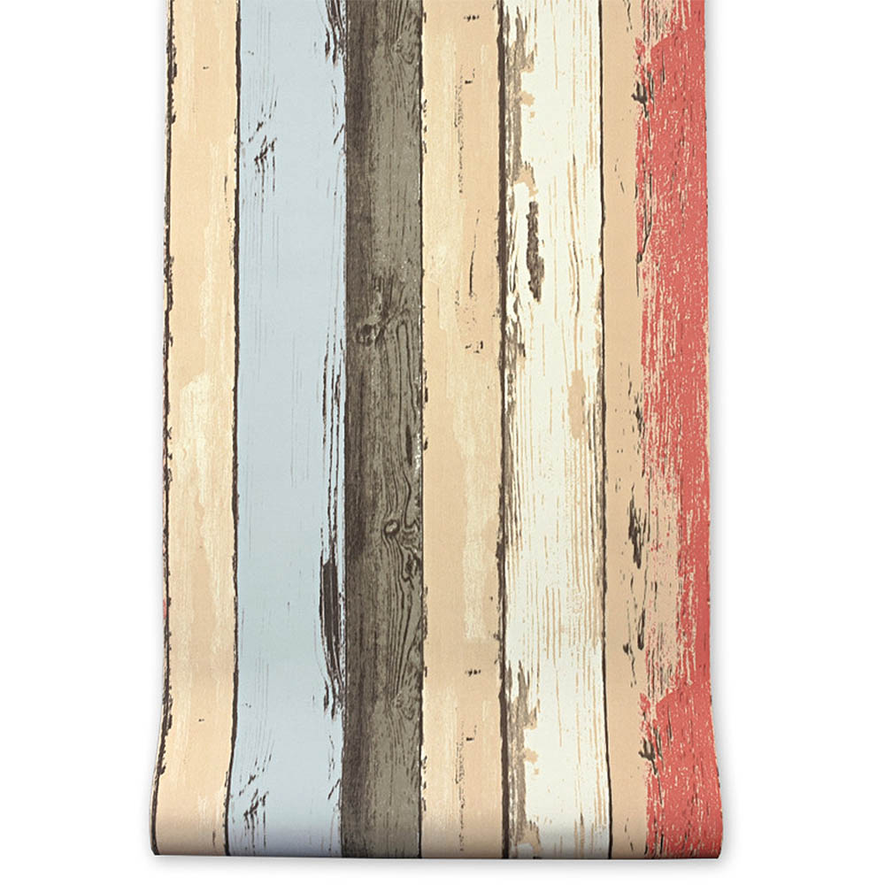 53CM×10M Wallpapers Retro Old Personality Wood Plank Wallpaper Bar Restaurant Clothing Store Cafe Background Wallpaper