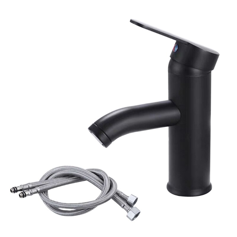 Eengreeps wastafelkraan, koudwatermengkraan, wastafelkraan met één gat en inlaatbuis, keuken- en badkameraccessoires: B