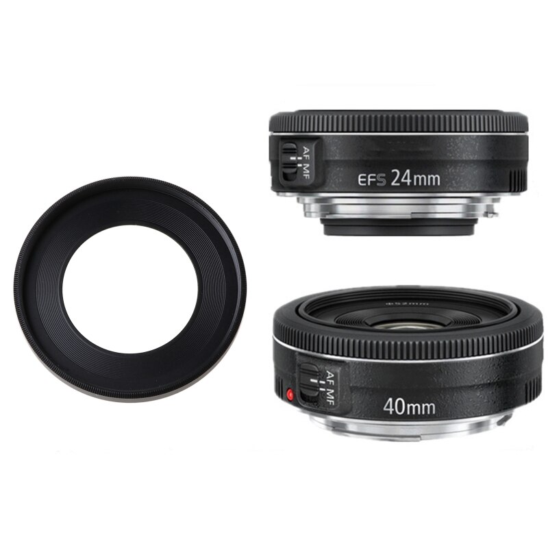 ES52 ES-52 Metal camera Lens Hood cover for Canon EF 40mm f/2.8 STM EF-S 24mm f/2.8 STM