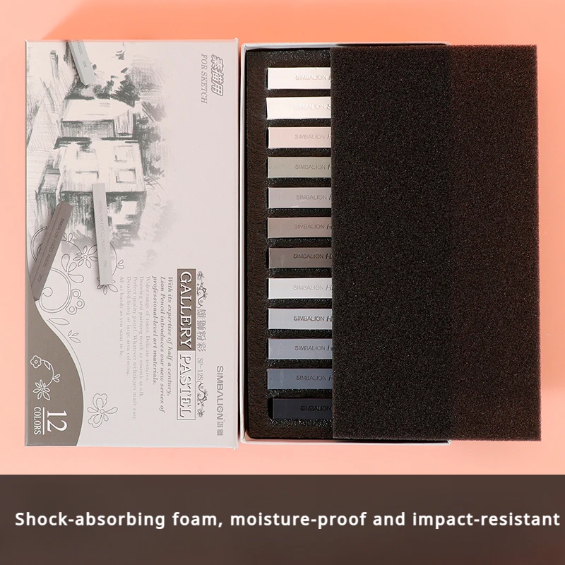 Juego de tiza para bocetos, palo de tiza colorido, Material ecológico, juego de dibujo , suministros escolares, crayones para niños, 12 colores