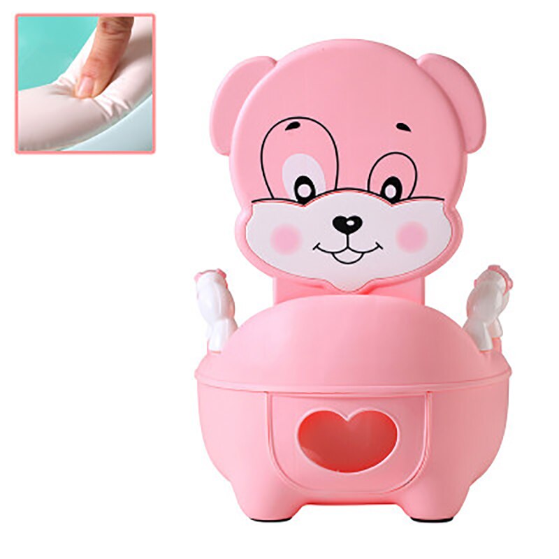 Baby Potje Training Seat Baby Potje Plastic Road Pot Zuigeling Leuke Training Potty Kids Stoel Wc-bril: Pink