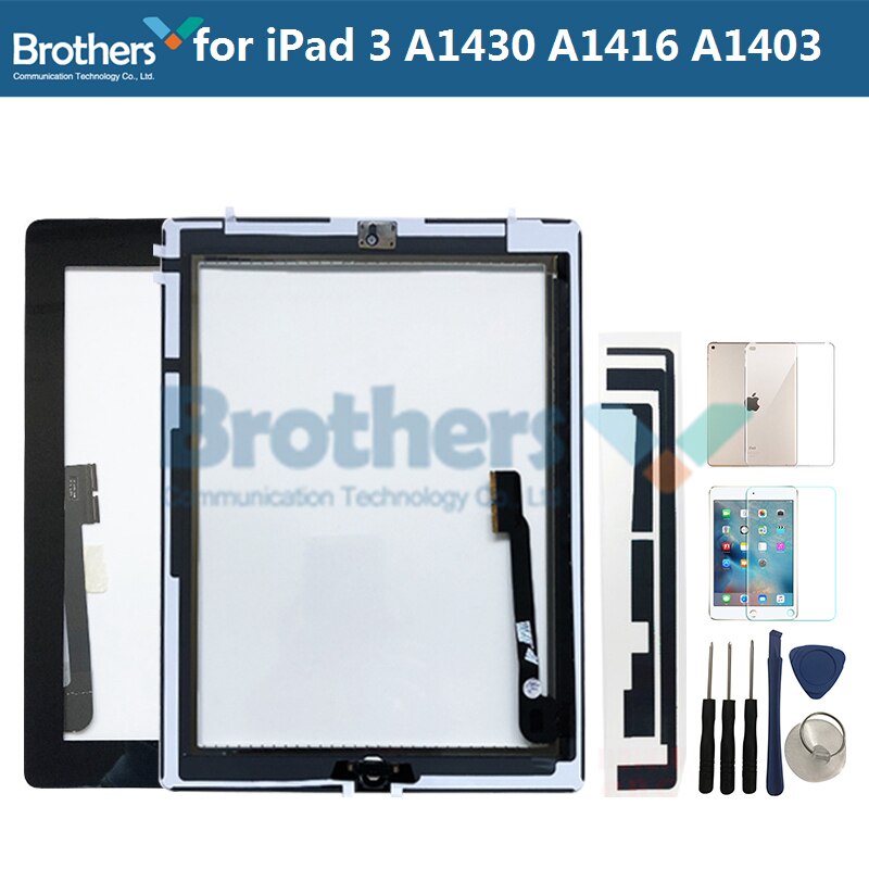 9,7 Tablet-Panel Für iPad 3 A1416 A1430 A1403 Digitizer Glas Sensor Montage mit Home Button Für iPad 3 Bildschirm replecement Top