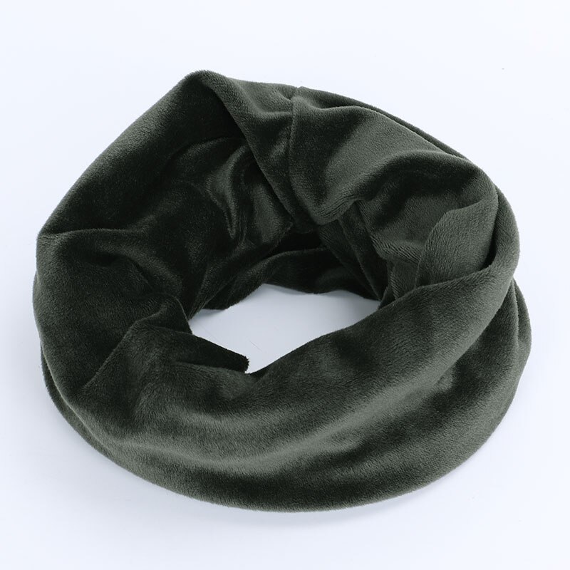 Foulard Snood tricoté pour femme, écharpe d'infinité, et doux, pour cou et câble circulaire, hiver,: Green