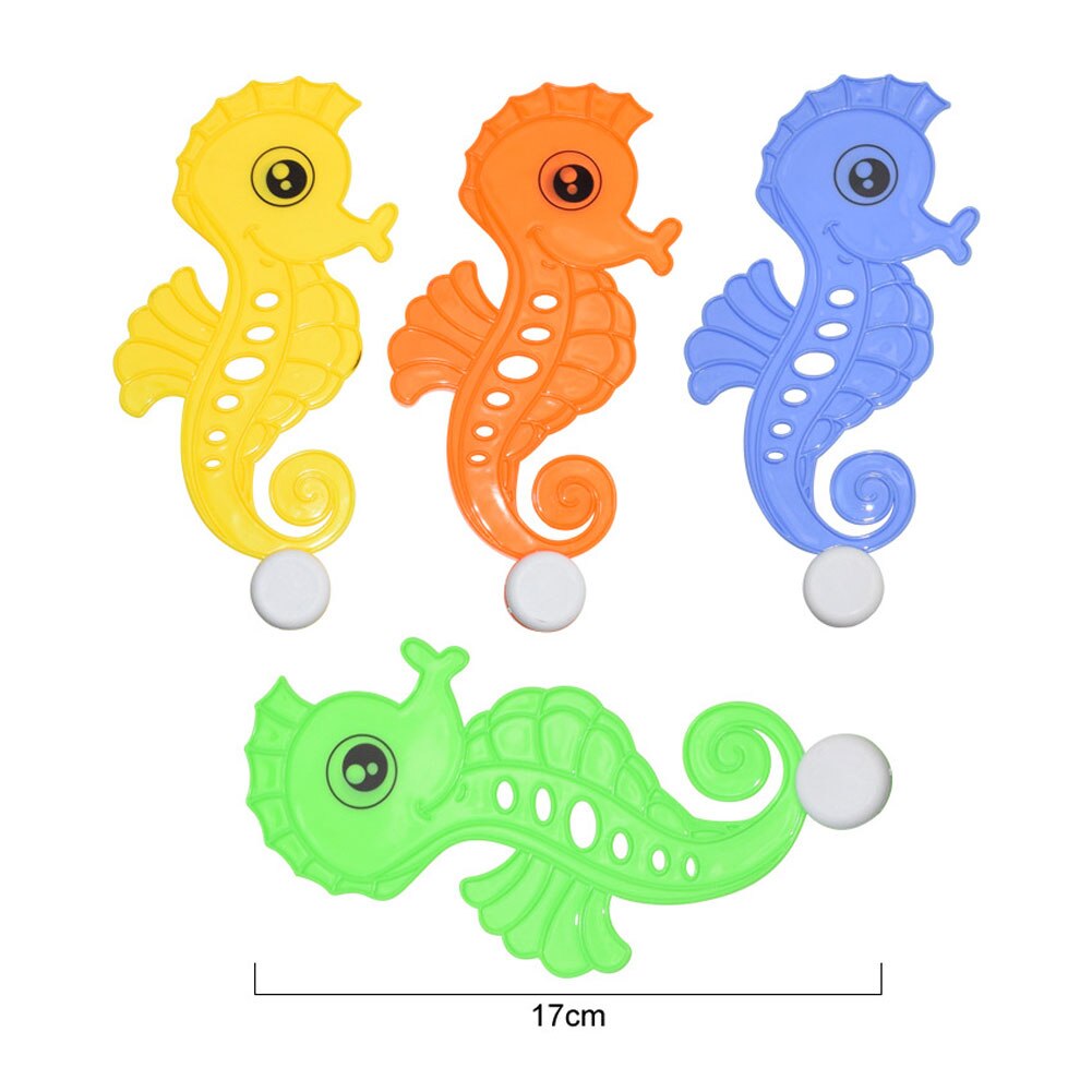 Gioco di immersioni Set di giocattoli piscina giocattolo da lancio immersione anelli da nuoto cerchio subacqueo bambini regalo estivo piscina da spiaggia giocattolo da allenamento per immersioni: 4pcs Seahorse