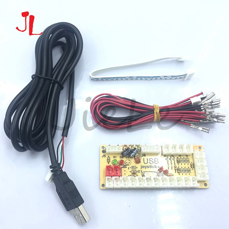 1pcs Zero Delay Arcade usb Encoder PC TO joysticks for 5pin joystick & 2.8/4.8mm button Metal & Plastic sanwa & obsf-30 Accessor: 2.8 mm