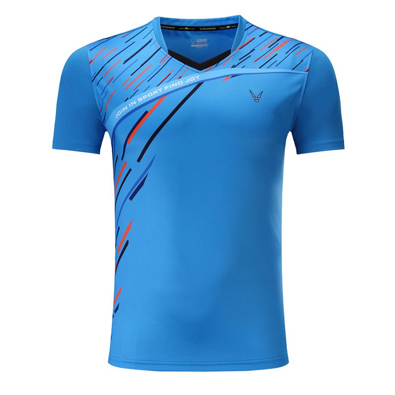 The badminton clothing table tennis clothes summer wicking fast dry-pong Tennis Men sportswear: Men Blue one shirt / M