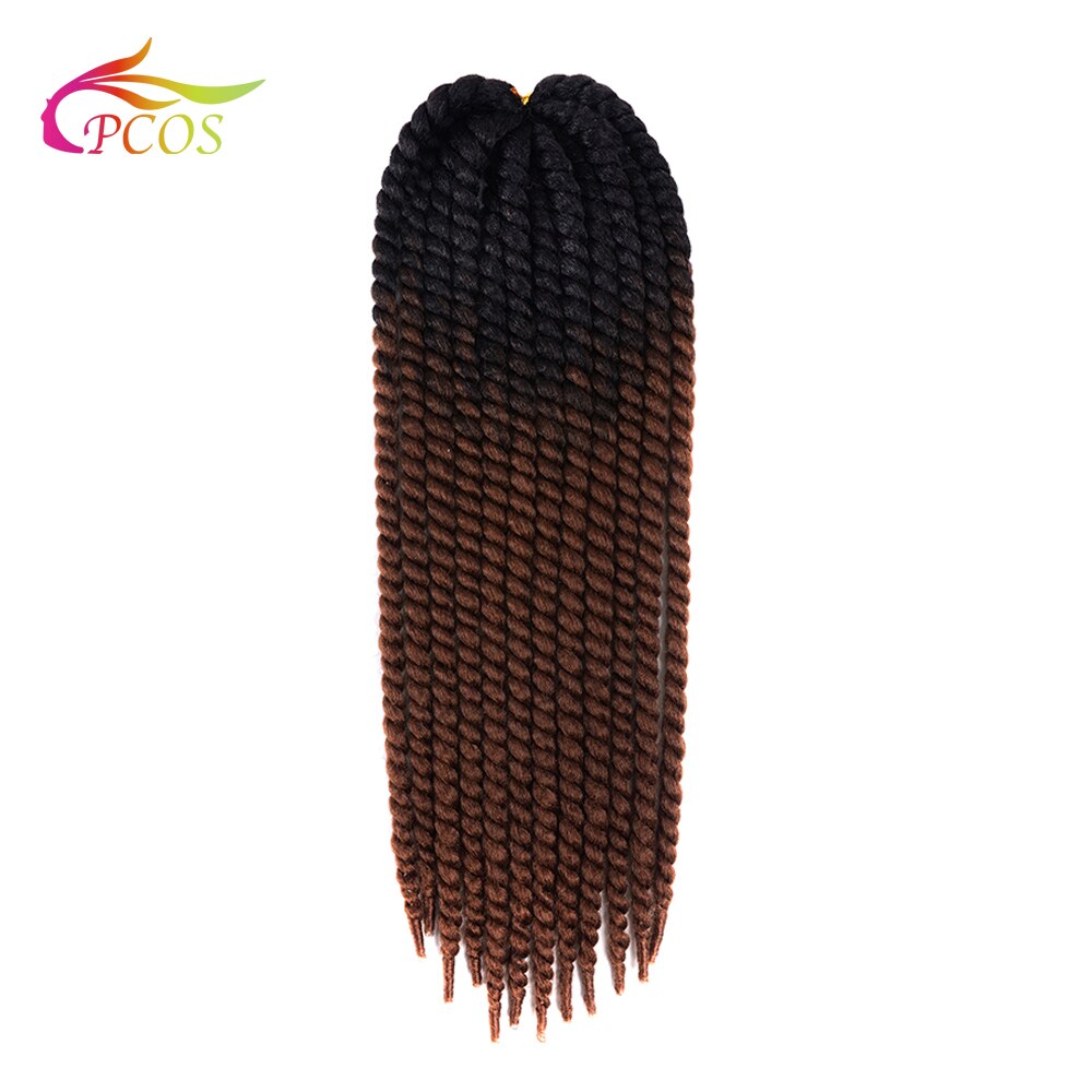 22'' Havana Mambo Twist Hair Crochet Braids Lots Color Ombre Synthetic Crochet Hair Dreadlocks Braid Hair Wig: Z4