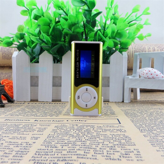 Shiny Mini USB Clip LCD Screen MP3 Media Player Support 16GB Externa Micro SD For MP3/WMA Compact And Stylish MP3 Player: Green