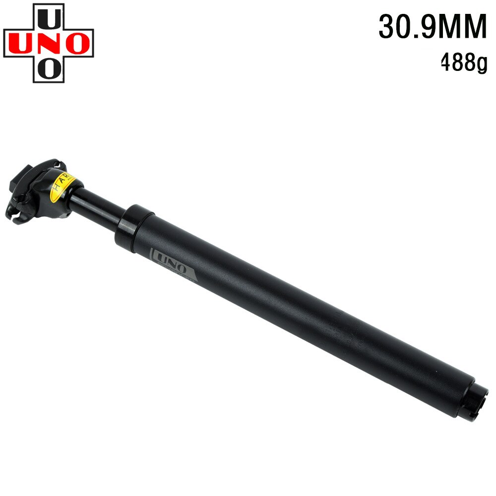 UNO MTB Suspension Sattelstütze Mountainbike Sattelstütze 27,2mm 28,6 30 30,4 30,9 31,6mm X350MM Stoßdämpfer Dämpfung ultraleicht: 30.9x350mm black