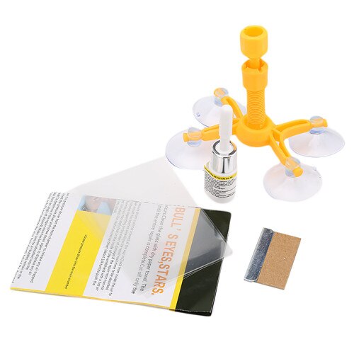 Windshield Repair Kits DIY Car Window Repair Tools Glass Scratch Windscreen Crack Restore Window Car glass repair kit: Yellow
