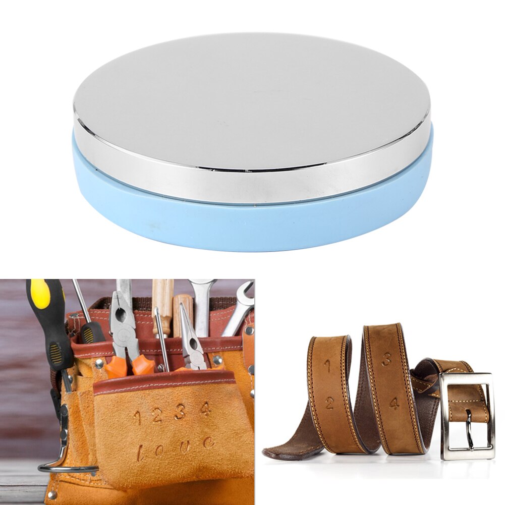 Round Steel Bench Block Jewelry Metal Stamps Steel Print Numbers Letters Punching Steel Die for Logo