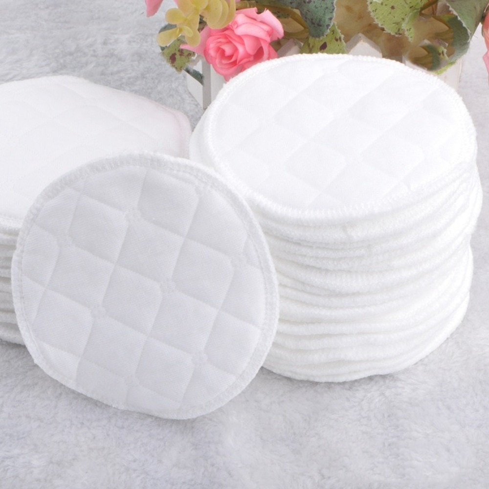 Almohadillas de lactancia para pecho reutilizables, 10 Uds., lavables, suaves, absorbentes, para lactancia de bebés, resistentes al agua, almohadillas de lactancia de 3 y 6 capas, algodón puro