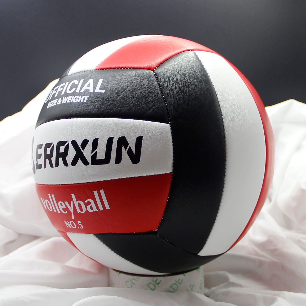 1-delig klassiek duurzaam plus type machinaal genaaid nr. 5-volleybal, de beste sportgenoot voor volwassenen/beginners.: Rood