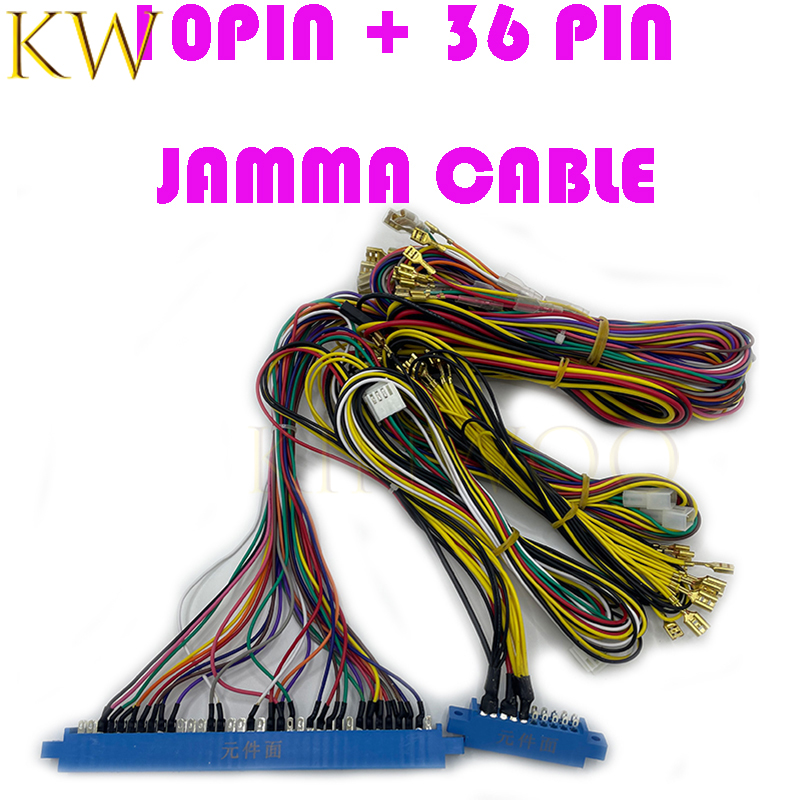 10  + 36 poliger jamma-kabelbaum für Arkade-spielautomaten, zubehöranschluss, weiblicher anschluss, 2 schnittstellen