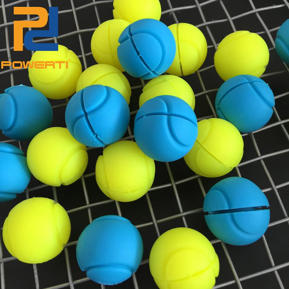 Powerti 8 unidades/pacote bola tênis amortecedor de vibração reduzir choque para esporte raquete de tênis amortecedor 4 cores: Model  no logo