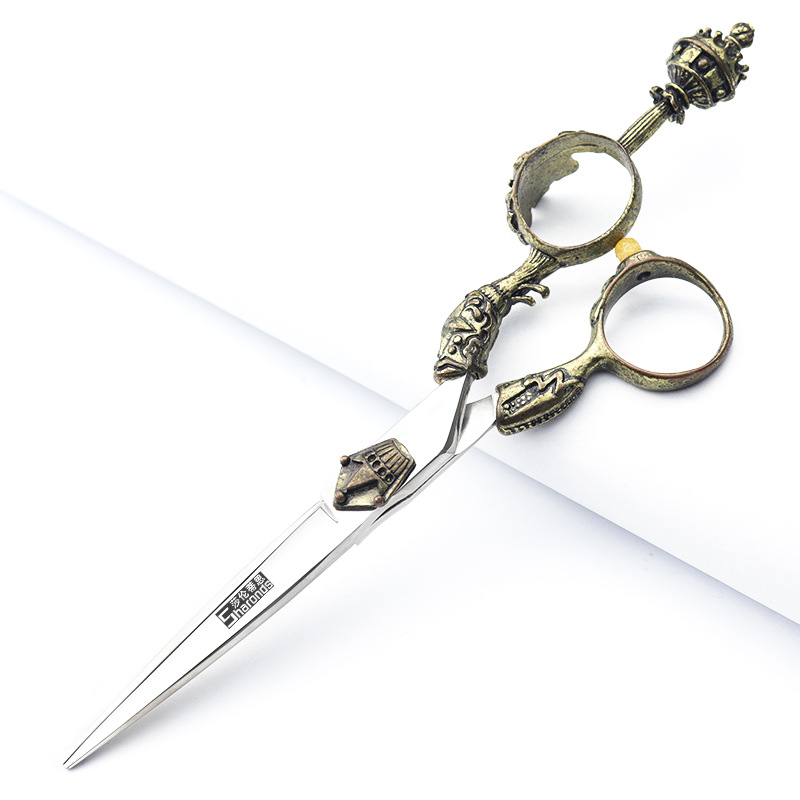 Vintage Hairdressing Scissors 6 Inch 7 Inch Hairstylist Special Flat Scissors Dental Scissors Combination Haircutting Sets