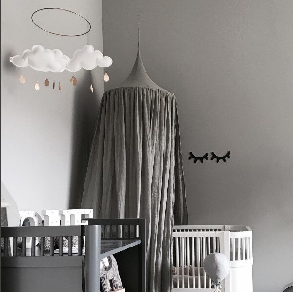 Nordic Ins Klamboe Kinderkamer Dome Bed Gordijn Kids Play Tent Kamer Decoratie Foto Props Decor Speelgoed: Gray
