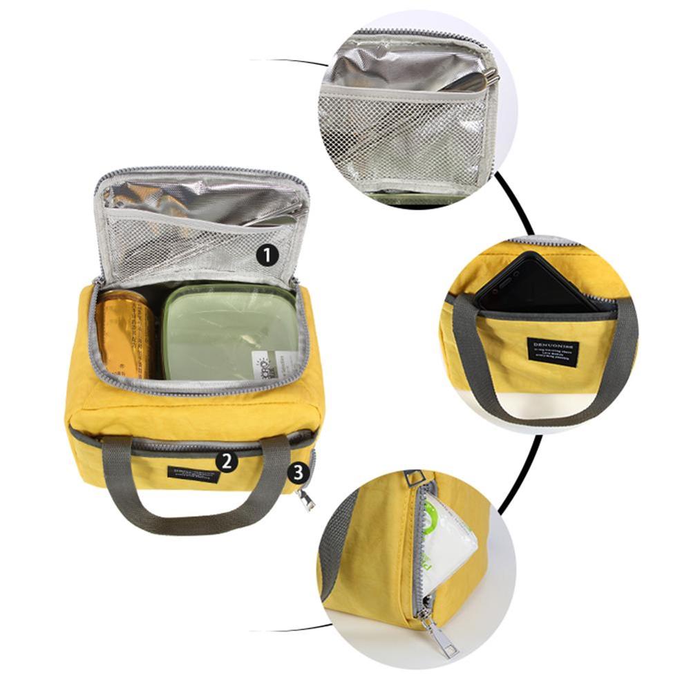 Männer Frauen Große Kapazität Tragbare Mittagessen Tasche Frisch Halten Box Isolierte Tote Wasserdicht Cool Reise Lebensmittel Mittagessen Lagerung Hand Taschen