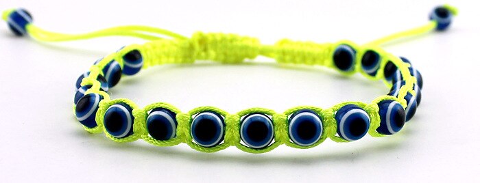 Boho Evil Eye Kralen Charm Armbanden Voor Vrouwen Mannen Elastische Wax Touw Zomer Barefoot Enkelbanden Sieraden: A