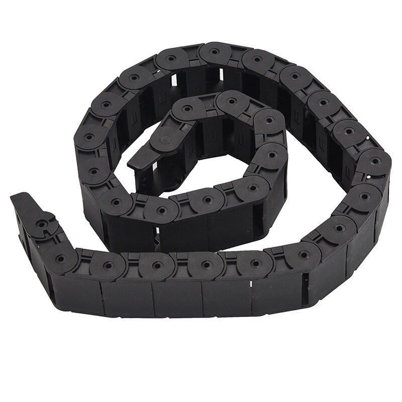 18mm x 37mm svart flexibelt halvslutet kabeldragkedja 1m 39.4 "