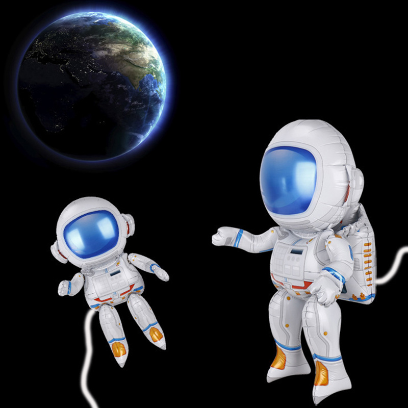 1pcs Outer Space Party Astronaut Helium Balloons Rocket Foil Balloons Galaxy Theme Party Boy Kids Birthday Party Decor Favors