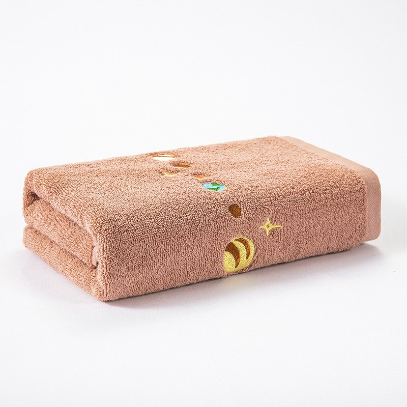 40*90Cm Planeet Katoen Handdoek Borduren Verdikking Mannen En Vrouwen Handdoek Geborduurde Badhanddoek Grote Badstof absorberende Handdoek