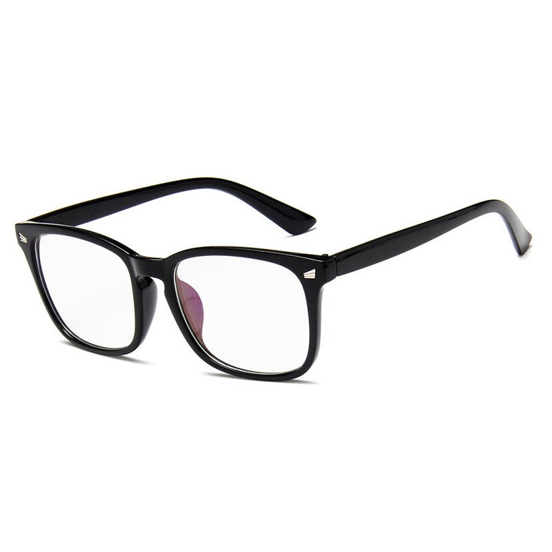 KOTTDO-gafas cuadradas clásicas para hombre y mujer, montura de plástico Retro, óptica, Uv400: bright black