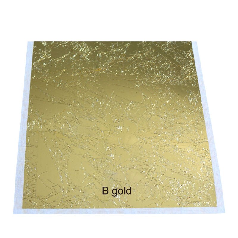 100 Uds 14*14CM hojas Arte de papel de decoración para manualidades dorado papeles de Aluminio Oro de imitación plata cobre