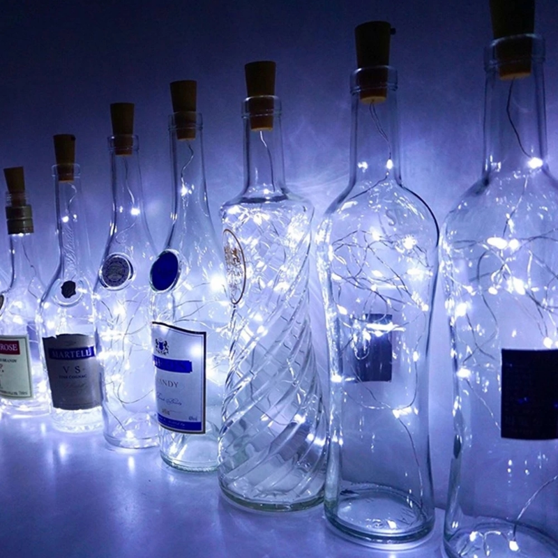 Luces LED para botellas de vino con corcho, 1/2/3M, luces de corcho, miniluces de hadas para botellas de licor, manualidades, decoración para fiestas y bodas