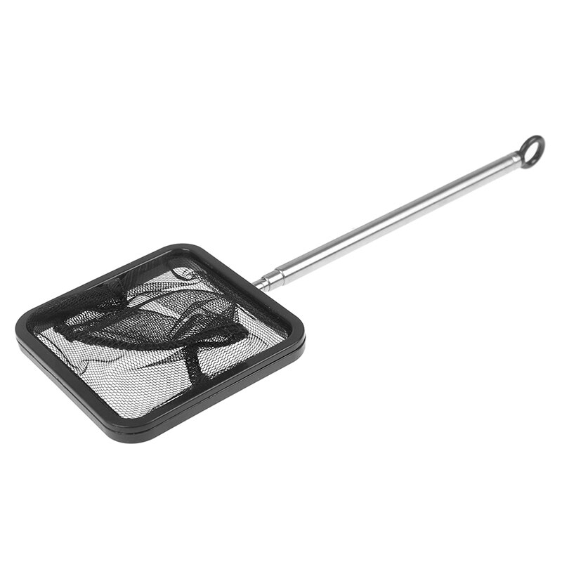 Fish Tank Rectangle Frame Telescopic Handle Fishing Landing Net