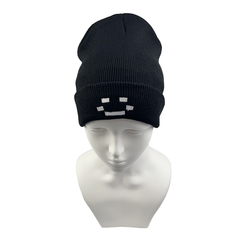 Otoño Invierno mujeres hombres bordado sombrero de punto Quackity gorros cálidos sombreros que te hace parecer fresco