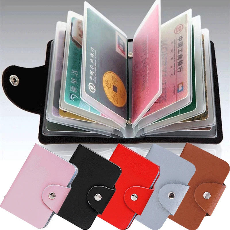 24 Bit Kreditkarten inhaber Business Bank Karten tasche pu große Kapazität Karte Bargeld Aufbewahrung sclip Organizer Fall ID Inhaber Tasche