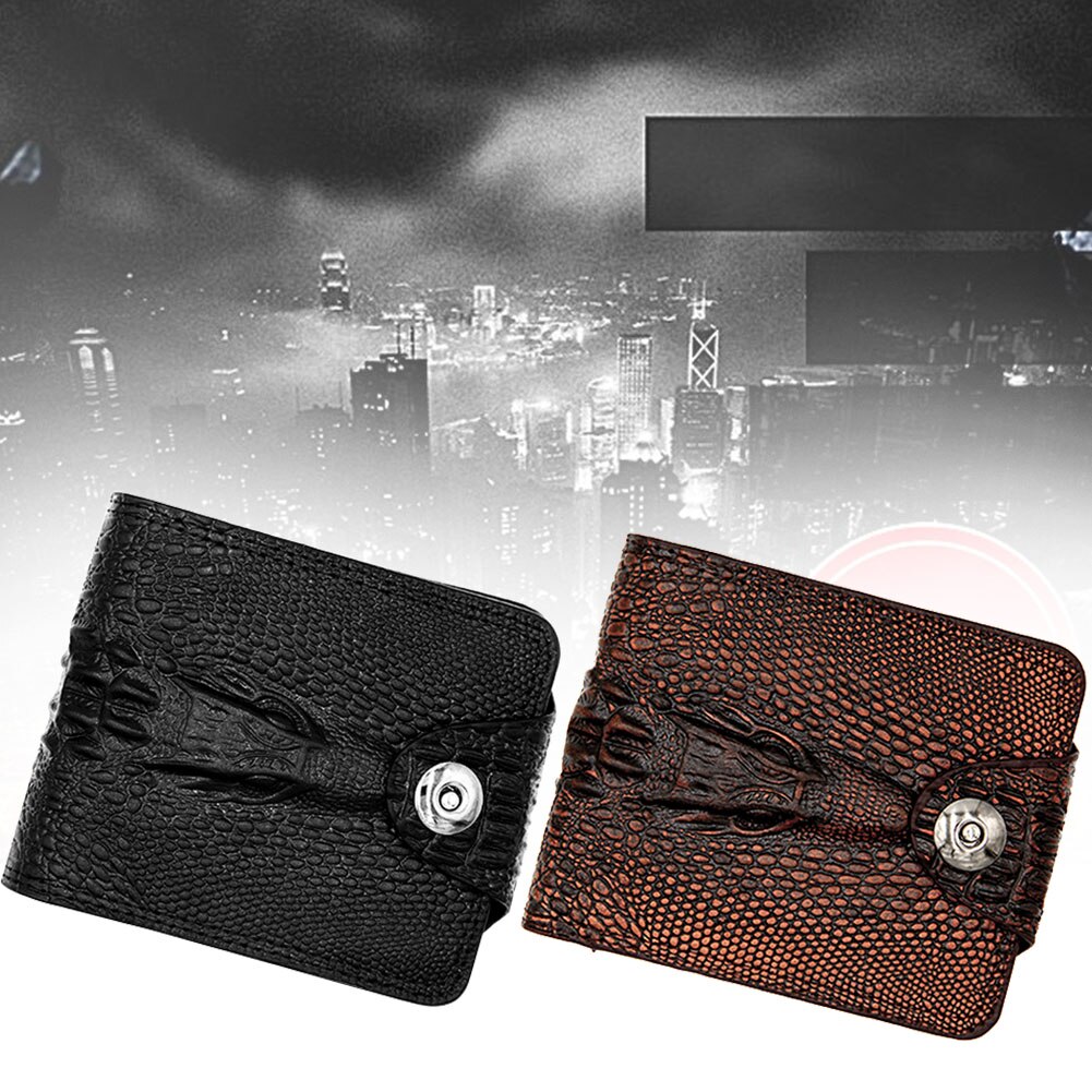 Card Holder Multi Pocket Practical Retro Bifold Classic PU Leather Purse Men Wallet Wear Resistant Magnetic Buckle