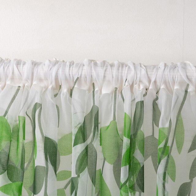 Rideau imprimé avec ficelle de séparation, décoration romantique pour la maison, en Polyester pur: Green
