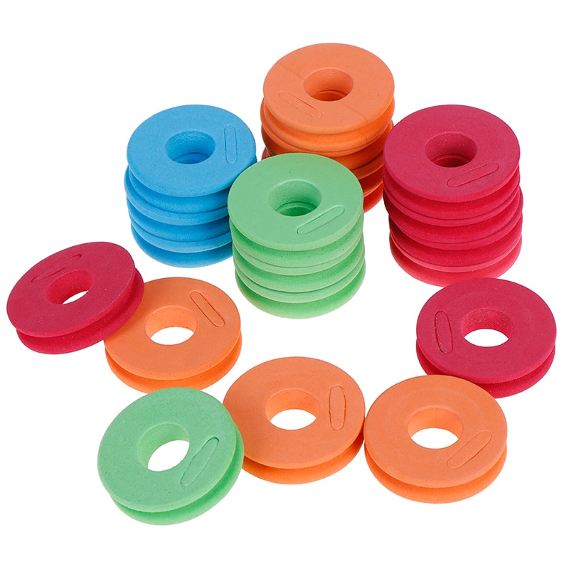 20 pièces EVA mousse bobines ligne de pêche enrouleur crochet conseil bobine enroulement carpe leurre Trace fil Leader supports boîte de matériel