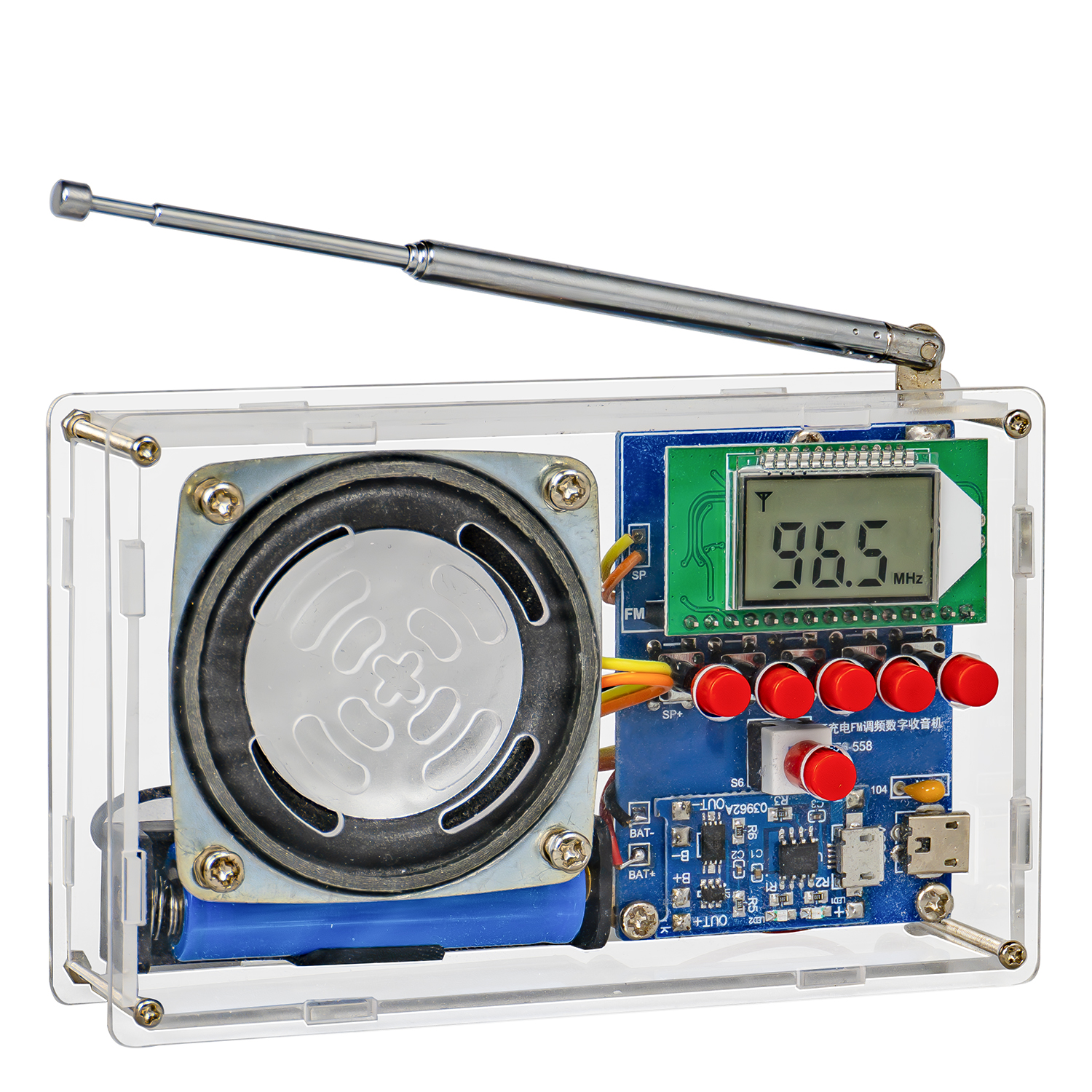 Kit de bricolaje de montaje de Radio Digital FM, placa de circuito electrónico, productos de práctica de soldadura