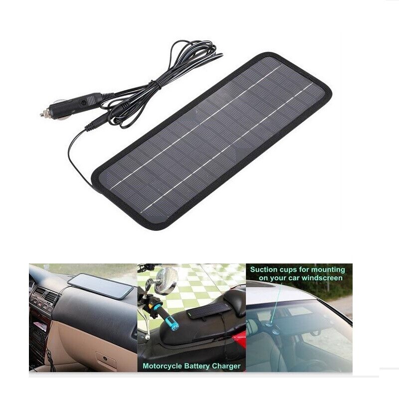 18V 4.5W Draagbare Zonnepaneel Oplader Voor 12V Auto Boot Motor Battery Charger Solar Panel Charger