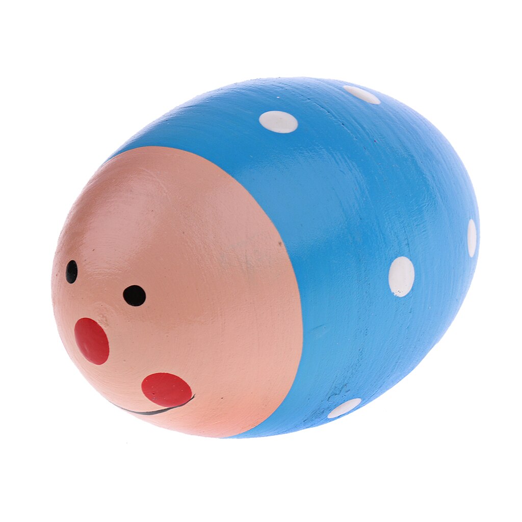 Wood Hand Shaker Egg Intelligence Percussion Toy For Early Learning Musical Instruments: Blue