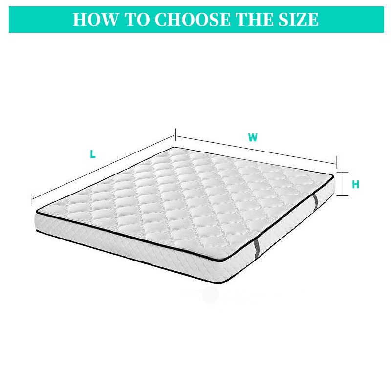 Zes Zijden All Inclusive Gewatteerde Matrashoes Zachte Vezel Topper Pad Vlakte Effen Kleur Bed Matras Protector Anti Dust mijt