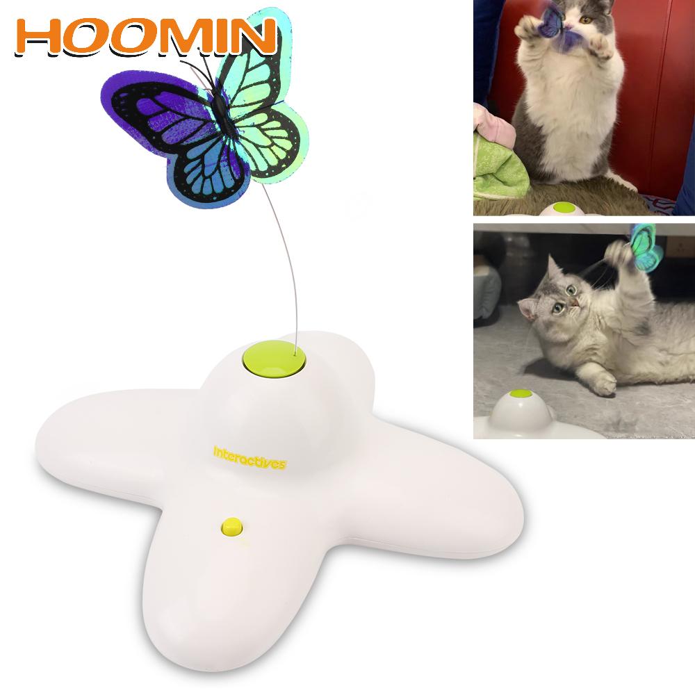 Hoomin Interactieve Flutter Bug Kat Speelgoed 360 Graden Roterende Motion Activated Vlinder Grappig Speelgoed Automatische Knipperende Puzzel Speelgoed