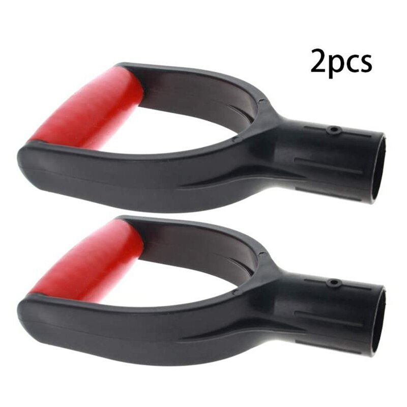 2Pcs Schop D Grip Handvat 32Mm/1.26Inch Binnendiameter Pvc Spade Sneeuw Schop Handvat Voor Tuin graven Harken Tool