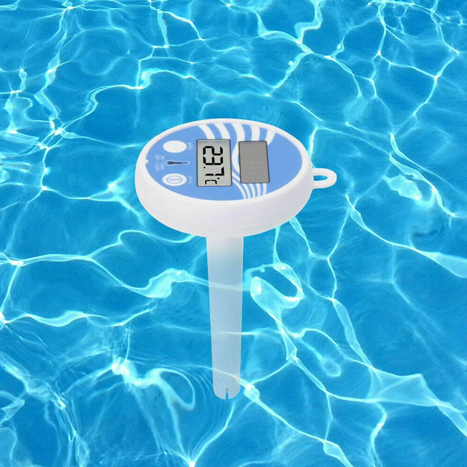 Solar Powered Digital Thermometer Accurate Water Temperature Gauge Aquarium Measure Tool for Swimming Pools Spas Bath Water