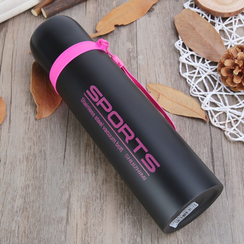 300ml 480ml vattentermos tevakuumkolv med filter rostfritt stål sport termisk kopp kaffe teflaska kontorsföretag: 500ml / 3
