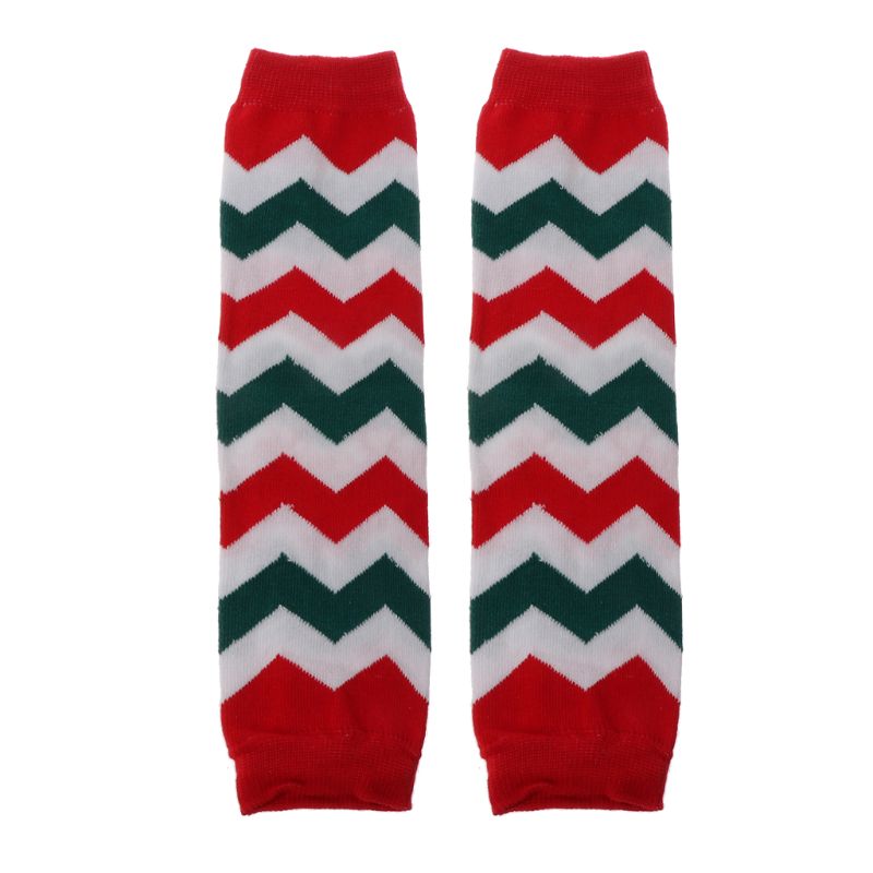 1 par de natal perna aquecedores menina menino menina algodão listra onda ponto leggings 14 cores bebê rastejando meias do bebê: 14