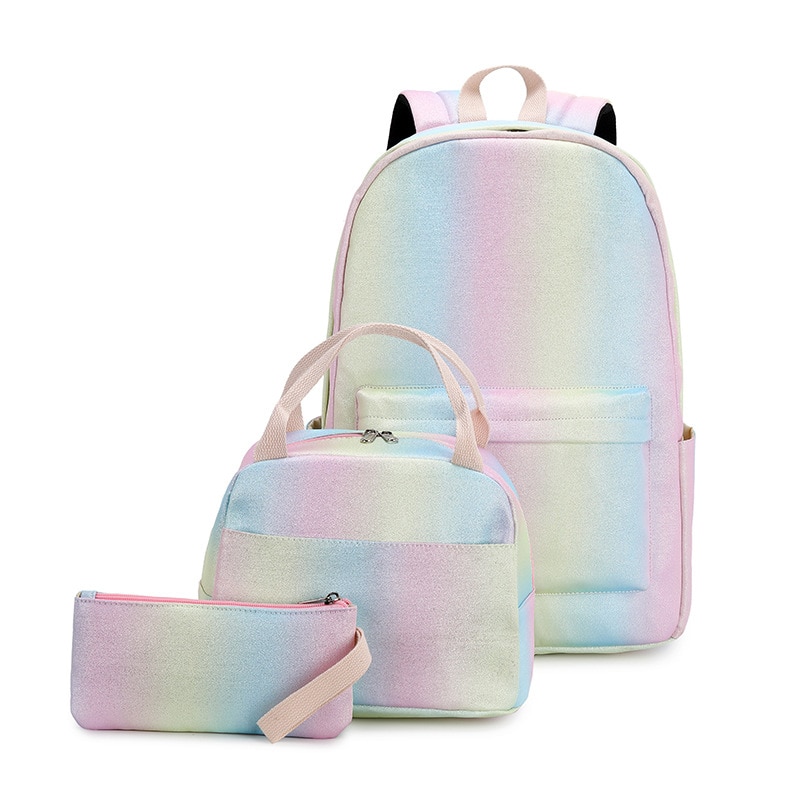 3pc/set School Bags for Teenage Girls Kids Children Student Backpack Travel Teen Shoulder Bag Child Schoolbag Women backpack