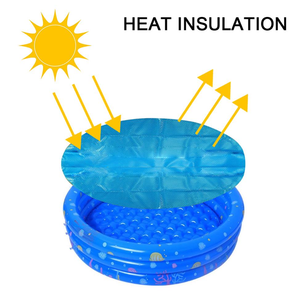 Swimming Pool Cover Dust Rainproof Pool Cover Blue Round Tarpaulin Durable For Family Garden Pools Swimming Pool Accessories